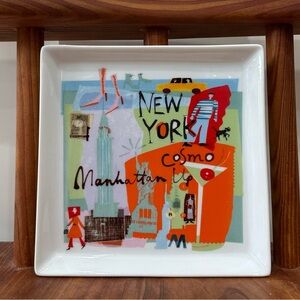 Crate & Barrel Road Trip Cities Square Plate New York